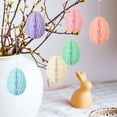 thumbnail image 2 of 12 Pcs Easter Decorations Eggs Hanging Ornaments Paper Honeycomb Eggs Tree Decorations Magnetic Easter Ornaments for Hunt Basket Party Supplies Indoor Outdoor, 2 of 8