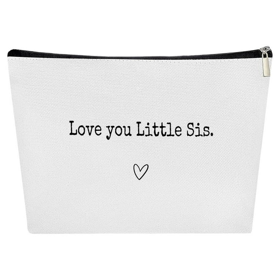 Sister Gifts Makeup Organizer Bag, Best Sister Ever Handmade Special Idea Presents Pack, Women Friends Birthday Women's Day Party Bridesmaid Souvenir Cosmetic Travel Toiletry Bag