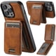 thumbnail image 4 of Leather Wallet Holder Phone Case For Iphone 13 14 15 12 Pro Max 14Plus Magnetic Stand Phone Cover For Samsung S22 S23 Ultra Plus, 4 of 5