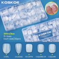 thumbnail image 3 of 300 Unids/Caja Gel Suave Mate Puntas Cortas Uñas Postizas Cubierta Completa Herramienta De Arte De, 3 of 4