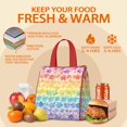 thumbnail image 4 of Pioneer Flower Floral Print Pattern Insulated Lunch Bag for Women & Adults,Large Portable Soft Cooler Lunch Bag,Thermal Food Storage Tote with Pearl Cotton,8.66L,8.75x5.75x9.5 Inch, 4 of 5