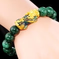 thumbnail image 3 of Amuleto Chino Feng Shui Sunnimix obsidiana Pixiu Joyería Chapada en oro 2 piezas, 3 of 8