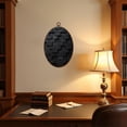 thumbnail image 4 of Canvas Wall Art Mosaic Tile Decoration Black Black Tiles Grid Shiny Surface Oval Framed Canvas Prints Vintage Wall Hanging Decor for Home Decorations 8.6"x11.4", 4 of 7