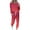 Watermelon Red 1, variant on Kaemgyyd Womens Two Piece Outfits Casual Plus Size Sweatsuits Tracksuit Crew Neck Tops Matching Drawstring Jogger with Pockets