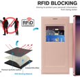 thumbnail image 6 of Dteck Magnetic Wallet Case for Samsung Galaxy S25 Ultra,Shockproof Leather Card Slots Case Built-in Camera Lens Protector Plating TPU Compatible with Mag Safe Back Cover for Galaxy S25 Ultra,Pink, 6 of 7