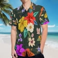 thumbnail image 5 of High Quality Hawaiian Shirts for Men Short Sleeve Aloha Beach Shirt Floral Summer Casual Button Down Shirts Blouses NVGAVC, 5 of 7
