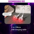 thumbnail image 3 of AYAMAYA 1 Pair Disco Ball Earrings, Rechargeable 16 Colors Light up LED Earrings for Women Disco Party Dance Party Halloween Costume Accessories, 3 of 7