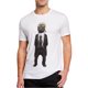 thumbnail image 1 of Elevenparis Hombre Moda Perro Gráfico Camiseta blanca M, 1 of 2