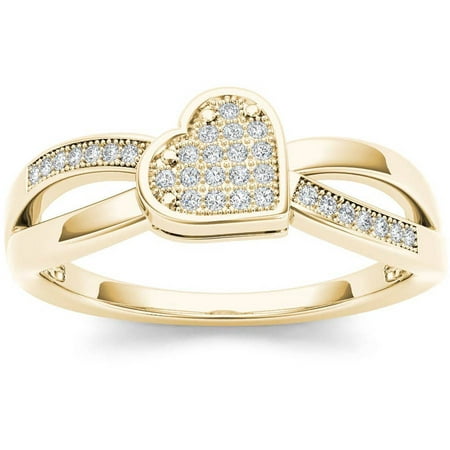 Imperial 1/10 Carat T.W. Diamond Heart 10kt Yellow Gold Fashion Ring