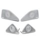 thumbnail image 3 of Cubiertas para bocinas de puerta cubiertas para bocinas estéreo para automóvil Cromo mate resistente al desgaste 4 piezas Antiarañazos con luz ambiental de 64 colores para ANGGREK Otros, 3 of 8