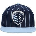 thumbnail image 2 of Men's Mitchell & Ness Navy Sporting Kansas City Team Pin Snapback Hat, 2 of 5