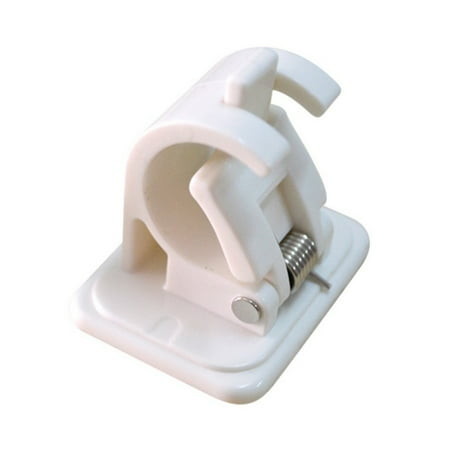 

2 Pcs Hanging Rod End Hanging Clips Adhesive Wall Hanging Curtain Hanging Rod Clip Hook Suction Box