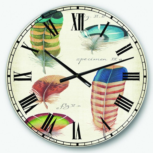 Designart 'Feathers Cottage Family Ii Traditional Wall Clock