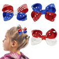 thumbnail image 7 of karymi Red White Blue Patriotic Hair Scrunchy 3.1x2 Inch Soft Fabric Ponytail Holder with Star and Stripe Print for 4th of July Independence Day Women Girls Party Accessories 4th of July Accessories, 7 of 7