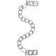 thumbnail image 4 of Cadena de puerta Cadena colgante de puerta de metal Cadena de puerta decorativa Cadena de puerta de gabinete, 4 of 4