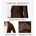 thumbnail image 3 of Women's Single-Button Tailored Blazer Jacket – Notch Lapel, Lightweight Suit Coat Coffee 14, 3 of 8