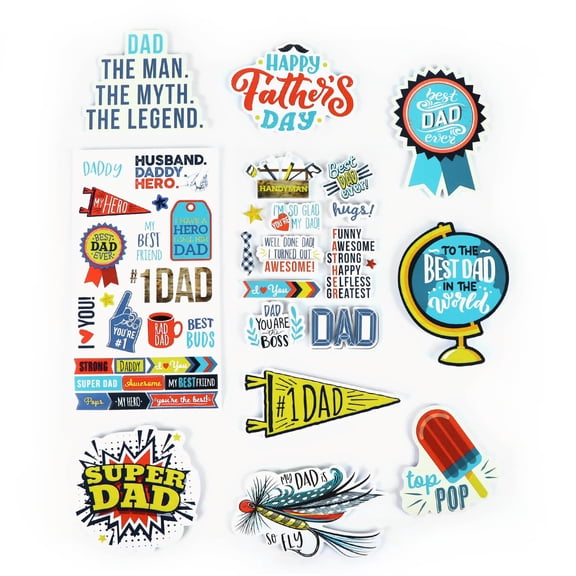 Recollections Father Stickers, 12 Pack