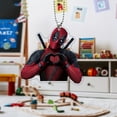 thumbnail image 2 of 1pc Deadpool Acrylic Keychain - Versatile Home & Car Decor, Bag Charm, Christmas Tree Ornament, Halloween Accessory, 2 of 5