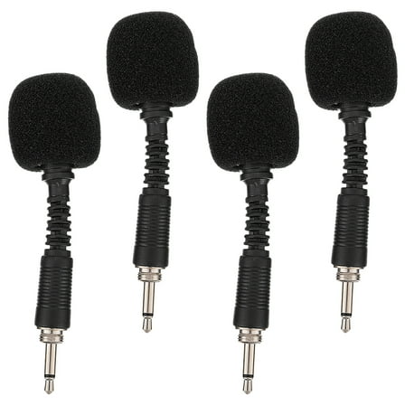 Homoyoyo Black Recording Microphone 4-Pack with Wide Frequency Response for Clear Audio and Professional Sound