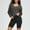Dark Gray, variant on Women's Modal Cropped Tops Soft Wide Scoop Neck Pullover Oversized Long Sleeve Sweatshirts Workout Crop Tops