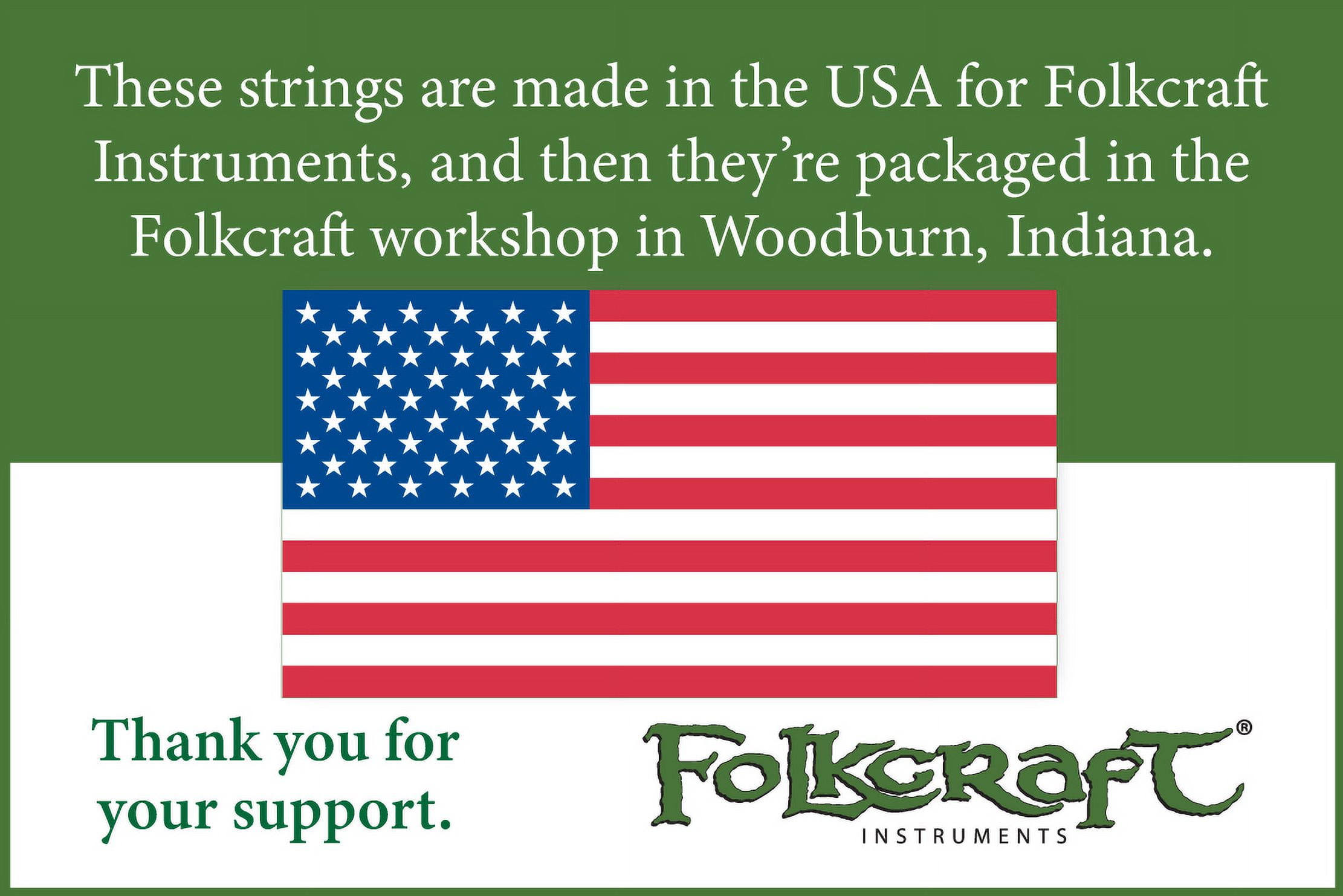 Folkcraft&reg; Mountain Dulcimer String Set, MaxDAD (Standard/Bass Hybrid), Ball Ends (.012" .015" .024"RW .032"RW .054"RW)