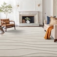 thumbnail image 2 of Buganda Modern Area Rug, Soft Non-Slip Rug for Living Room Bedroom, Machine Washable, 5'x8', Off-White, 2 of 6