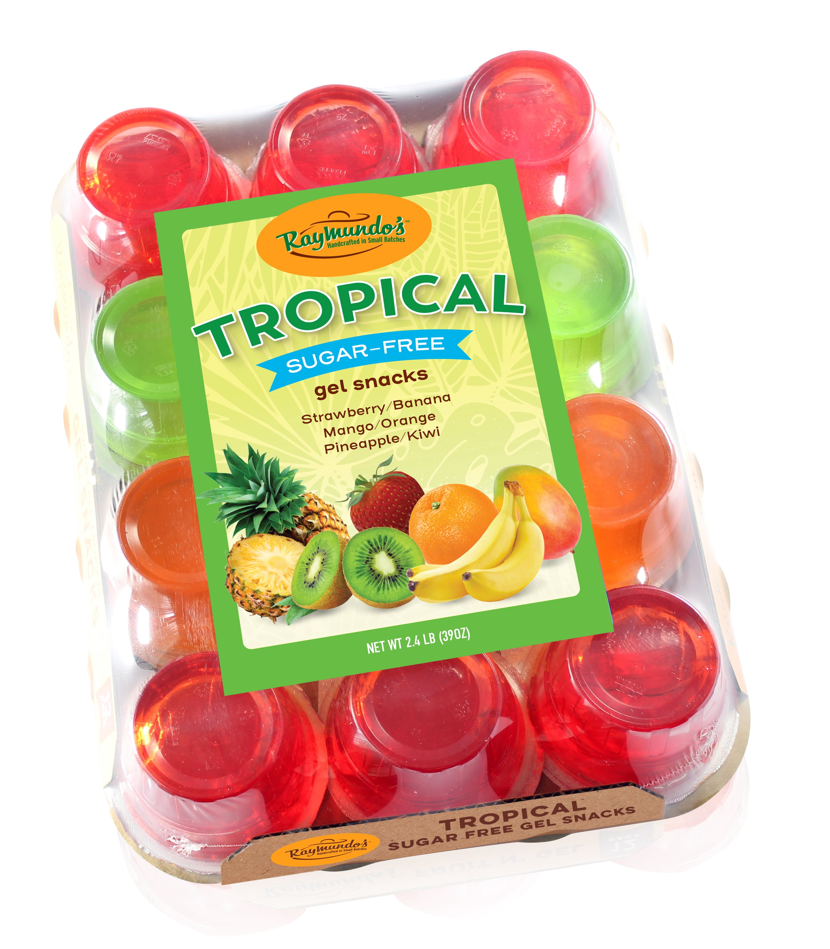 Raymundo's Tropical Sugar-Free Family Variety Pack Gelatin Cups, 3.5 oz, 12 Pack