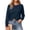 Navy, variant on Womens Long Sleeve T Shirts Fashion Front Crossover Casual Blouses Comfy Crewneck Solid Fall Clothes Going Out Tops Red L