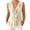 Z499 Beige, variant on Camisole Tops For Women With Ruffled Summer V Neck Sleeveless Solid Color Button Down Lightweight Blouse Comfortnable T Shirts Beige Size L