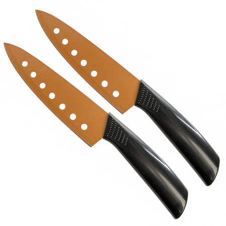 Copper Pro (2 Pack) Set Professional 6 Inch Kitchen Chef Knife Super Sharp Blade