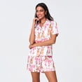 thumbnail image 2 of Pijama Yiulangde para mujer, conejito de pascua, mezcla de algodón, 2 piezas, 2 of 3