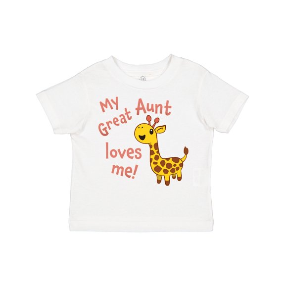 Inktastic My Great Aunt Loves me- cute giraffe Boys or Girls Toddler T-Shirt