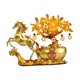 thumbnail image 4 of Figura de caballo de resina, estatua Feng Shui, centro de mesa, escultura animal de escritorio Oro, 4 of 9