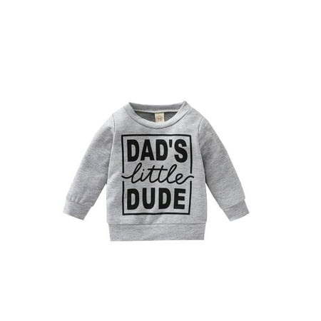 

Toddler Unisex Baby Letter Print Sweatshirt Loose Fit Long Sleeve O-neck Pullover