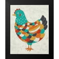 thumbnail image 2 of Zarris, Chariklia 20x24 Black Modern Framed Museum Art Print Titled - Country Chickens II, 2 of 5