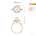 thumbnail image 4 of Angara South Sea Cultured Pearl Halo Ring with Milgrain in 14K Rose Gold for Women | June Birthstone Jewelry for Her, 4 of 5