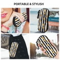 thumbnail image 6 of KLL Gold Flamingo Print Eyeglass Case for Men & Women's Classy Travel Eyewear Holder Case Zipper Eyeglasses Case With Hook, 6 of 6