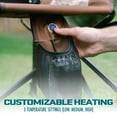 thumbnail image 4 of Bliss Hammocks 24V Heated Camping Chair Director Seat with Side Table, Adult, Brown, 4 of 14