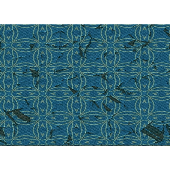 Ahgly Company Indoor Rectangle Patterned Light Sea Green Area Rugs, 8' x 12'