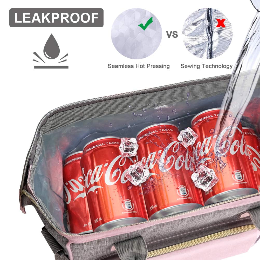 Insulated Lunch Bag for Women, Large 12L Reusable Cooler Lunch Box for Work, Office, Picnic, Leakproof Tote with Shoulder Strap