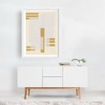 thumbnail image 2 of Fabric Collage Art - Collage Geometric Abstract Minimalist Modern Art Mid-Century Modern Bauhaus Art Deco White Framed Wall Art Print 6 x 8 inches, 2 of 3