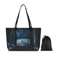 thumbnail image 7 of FORMRS Canvas Laptop Tote Bag for Women with 15.6" Computer Compartments Shoulder Handbag, Window Earth, 7 of 7