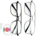 thumbnail image 3 of grinderPUNCH Multifocal Clear Polycarbonate Lens Aviator Metal Frame Progressive Reading Glasses +1.50, Silver, 3 of 3