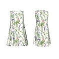 thumbnail image 7 of Wukai Wisteria Flower Print Women's Sleeveless Dress, Loose Fit Casual Dress for Women, Comfortable Sleeveless Summer Dress, 7 of 7