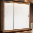 thumbnail image 1 of Ropero Closet Madesa Lyon 3 Puertas Corredizas Marrón/Blanco, 1 of 5