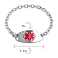 thumbnail image 5 of Bling Jewelry Womens Miami Cuban Link Medical ID Bracelet Stainless Steel 7.5 Inch, 5 of 5