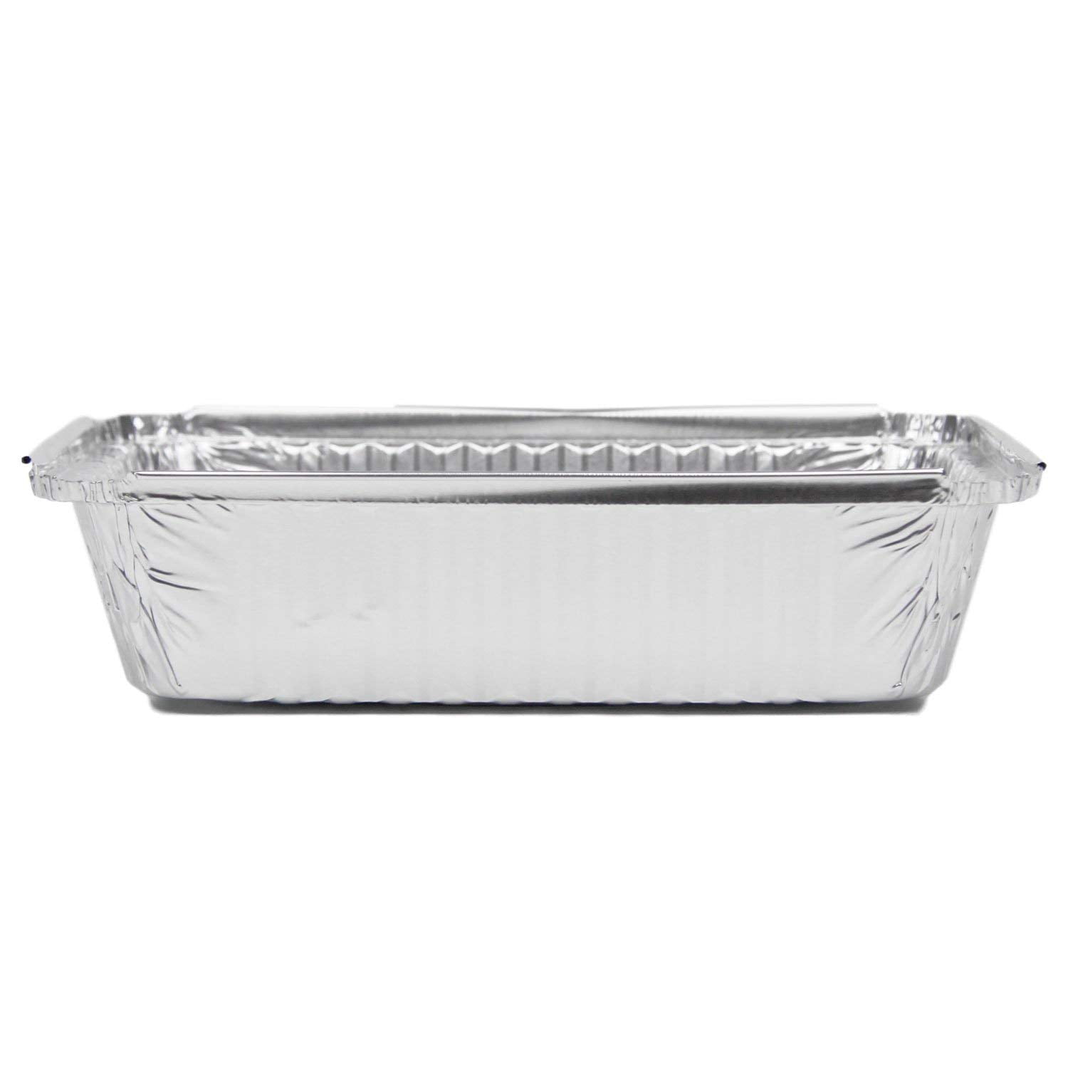 Rectangular 4 lb 64 oz 12.5 x 8.5 x 2 25 inch Disposable Aluminum Foil Pan Roasting Baking Tray Containers, Cake Cassarole Hot Cold Food Freezer Oven