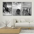 thumbnail image 2 of 3 Pieces Mountain Canvas Wall Art for Living Room Nature Landscape Picture Sunflower Wall Decor for Bedroom Home Decoration Sunrise Grand Teton National Park Painting d Artwork - 12" x 16" x 3, 2 of 7