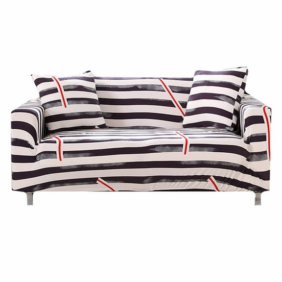 AUQ Settee Covers,High-Quality Elastic Polyester Sofa Covers,Simple and Elegant Sofa Seat Covers,Stripe