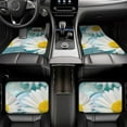 thumbnail image 7 of Naloa Daisy Flowers Car Foot Mat Set of 4 Pieces - Universal Floor Liner Neoprene Full Set Floor Mats for Cars Trucks SUV, 7 of 7
